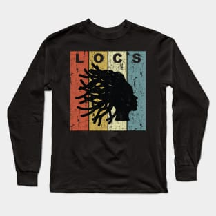 Locs Black Woman Silhouette Long Sleeve T-Shirt